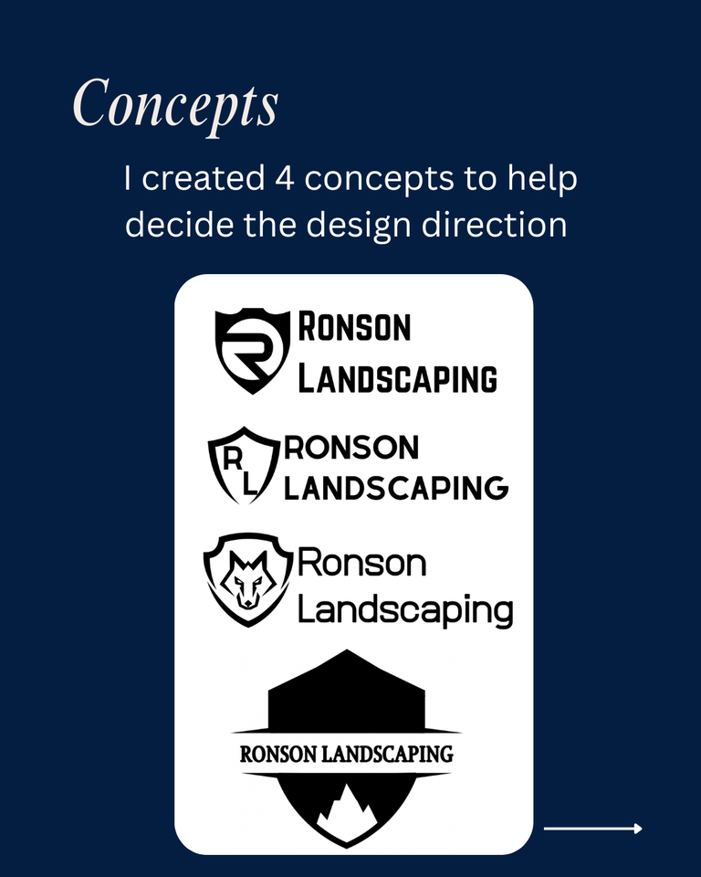 I present 3-4 design concepts